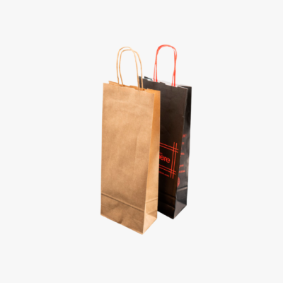 Sac bouteille poignées torsadées